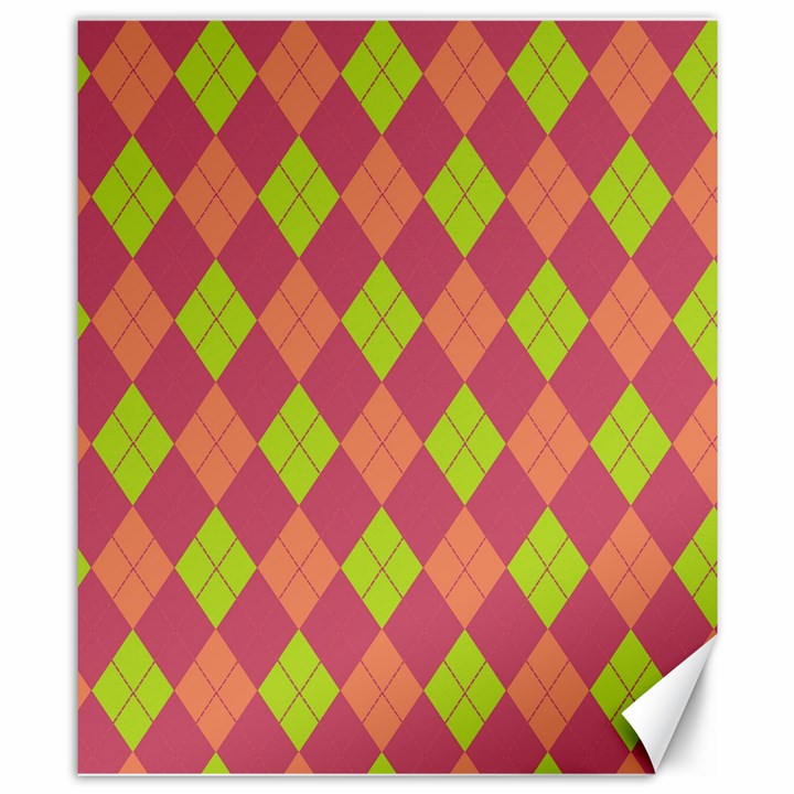 Plaid pattern Canvas 8  x 10 