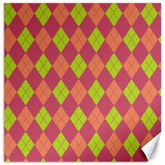 Plaid Pattern Canvas 20  X 20   by Valentinaart