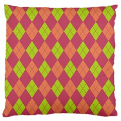 Plaid Pattern Large Flano Cushion Case (two Sides) by Valentinaart