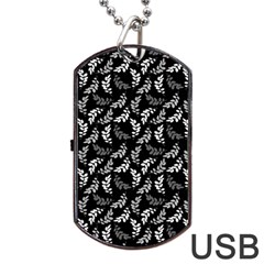 Pattern Dog Tag Usb Flash (one Side) by Valentinaart