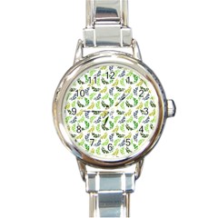 Pattern Round Italian Charm Watch by Valentinaart