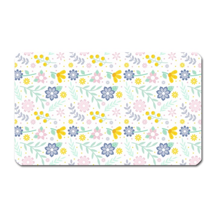 Vintage Spring Flower Pattern  Magnet (Rectangular)