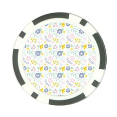 Vintage Spring Flower Pattern  Poker Chip Card Guard