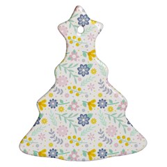 Vintage Spring Flower Pattern  Ornament (christmas Tree) 