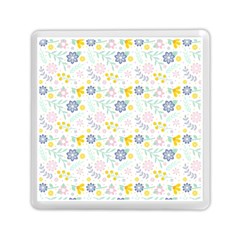 Vintage Spring Flower Pattern  Memory Card Reader (square) 