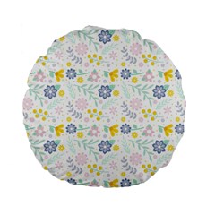 Vintage Spring Flower Pattern  Standard 15  Premium Round Cushions