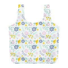 Vintage Spring Flower Pattern  Full Print Recycle Bags (l)  by TastefulDesigns