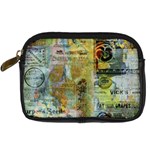 Old Newspaper And Gold Acryl Painting Collage Digital Camera Cases Front