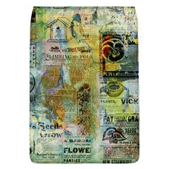 Old Newspaper And Gold Acryl Painting Collage Flap Covers (l)  by EDDArt