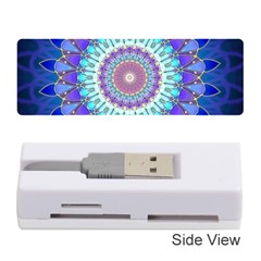 Power Flower Mandala   Blue Cyan Violet Memory Card Reader (stick)  by EDDArt