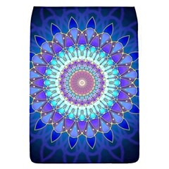 Power Flower Mandala   Blue Cyan Violet Flap Covers (s)  by EDDArt