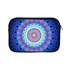 Power Flower Mandala   Blue Cyan Violet Apple Ipad Mini Zipper Cases by EDDArt