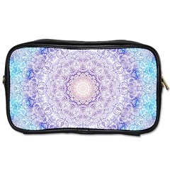 India Mehndi Style Mandala   Cyan Lilac Toiletries Bags 2-side by EDDArt