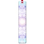 India Mehndi Style Mandala   Cyan Lilac Large Book Marks Front