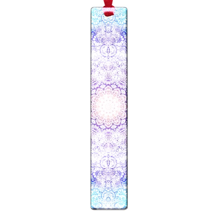 India Mehndi Style Mandala   Cyan Lilac Large Book Marks