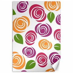 Colorful Seamless Floral Flowers Pattern Wallpaper Background Canvas 12  x 18  