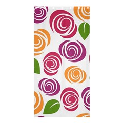 Colorful Seamless Floral Flowers Pattern Wallpaper Background Shower Curtain 36  x 72  (Stall) 