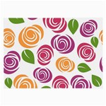 Colorful Seamless Floral Flowers Pattern Wallpaper Background Large Glasses Cloth (2-Side) Front