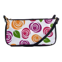 Colorful Seamless Floral Flowers Pattern Wallpaper Background Shoulder Clutch Bags by Amaryn4rt