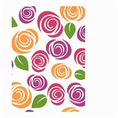 Colorful Seamless Floral Flowers Pattern Wallpaper Background Small Garden Flag (two Sides) by Amaryn4rt