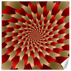 Fractal Red Petal Spiral Canvas 12  X 12   by Amaryn4rt