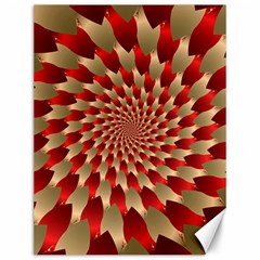 Fractal Red Petal Spiral Canvas 12  X 16   by Amaryn4rt