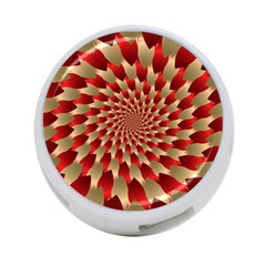 Fractal Red Petal Spiral 4-port Usb Hub (two Sides)  by Amaryn4rt