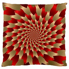 Fractal Red Petal Spiral Standard Flano Cushion Case (two Sides) by Amaryn4rt