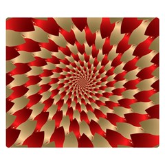 Fractal Red Petal Spiral Double Sided Flano Blanket (small)  by Amaryn4rt