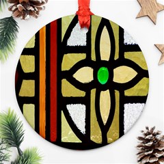 A Detail Of A Stained Glass Window Ornament (round) by Amaryn4rt