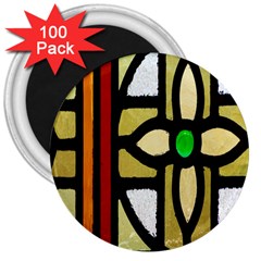 A Detail Of A Stained Glass Window 3  Magnets (100 Pack) by Amaryn4rt