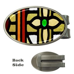 A Detail Of A Stained Glass Window Money Clips (oval)  by Amaryn4rt