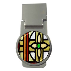 A Detail Of A Stained Glass Window Money Clips (round)  by Amaryn4rt