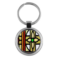 A Detail Of A Stained Glass Window Key Chains (round)  by Amaryn4rt