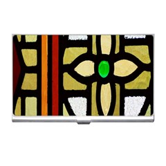 A Detail Of A Stained Glass Window Business Card Holders by Amaryn4rt