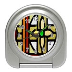 A Detail Of A Stained Glass Window Travel Alarm Clocks Front