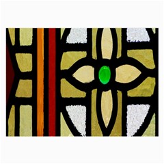 A Detail Of A Stained Glass Window Large Glasses Cloth (2-side) by Amaryn4rt