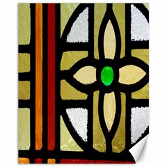 A Detail Of A Stained Glass Window Canvas 11  X 14   by Amaryn4rt