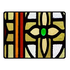 A Detail Of A Stained Glass Window Double Sided Fleece Blanket (small)  by Amaryn4rt