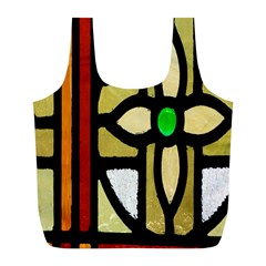 A Detail Of A Stained Glass Window Full Print Recycle Bags (l)  by Amaryn4rt