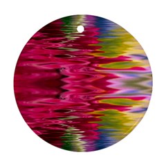 Abstract Pink Colorful Water Background Ornament (round) by Amaryn4rt