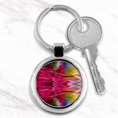 Abstract Pink Colorful Water Background Key Chains (round)  by Amaryn4rt