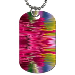 Abstract Pink Colorful Water Background Dog Tag (one Side) by Amaryn4rt