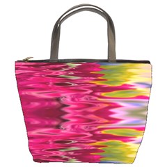 Abstract Pink Colorful Water Background Bucket Bags by Amaryn4rt