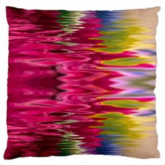 Abstract Pink Colorful Water Background Large Cushion Case (one Side) by Amaryn4rt