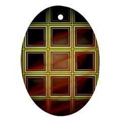 Drawing Of A Color Fractal Window Ornament (oval) by Amaryn4rt