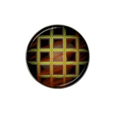 Drawing Of A Color Fractal Window Hat Clip Ball Marker by Amaryn4rt