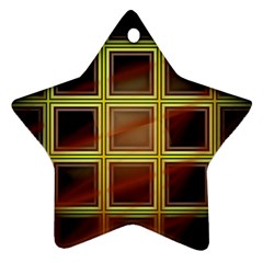 Drawing Of A Color Fractal Window Star Ornament (two Sides) by Amaryn4rt