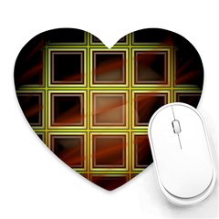 Drawing Of A Color Fractal Window Heart Mousepads by Amaryn4rt