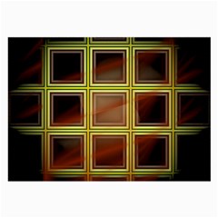 Drawing Of A Color Fractal Window Large Glasses Cloth by Amaryn4rt